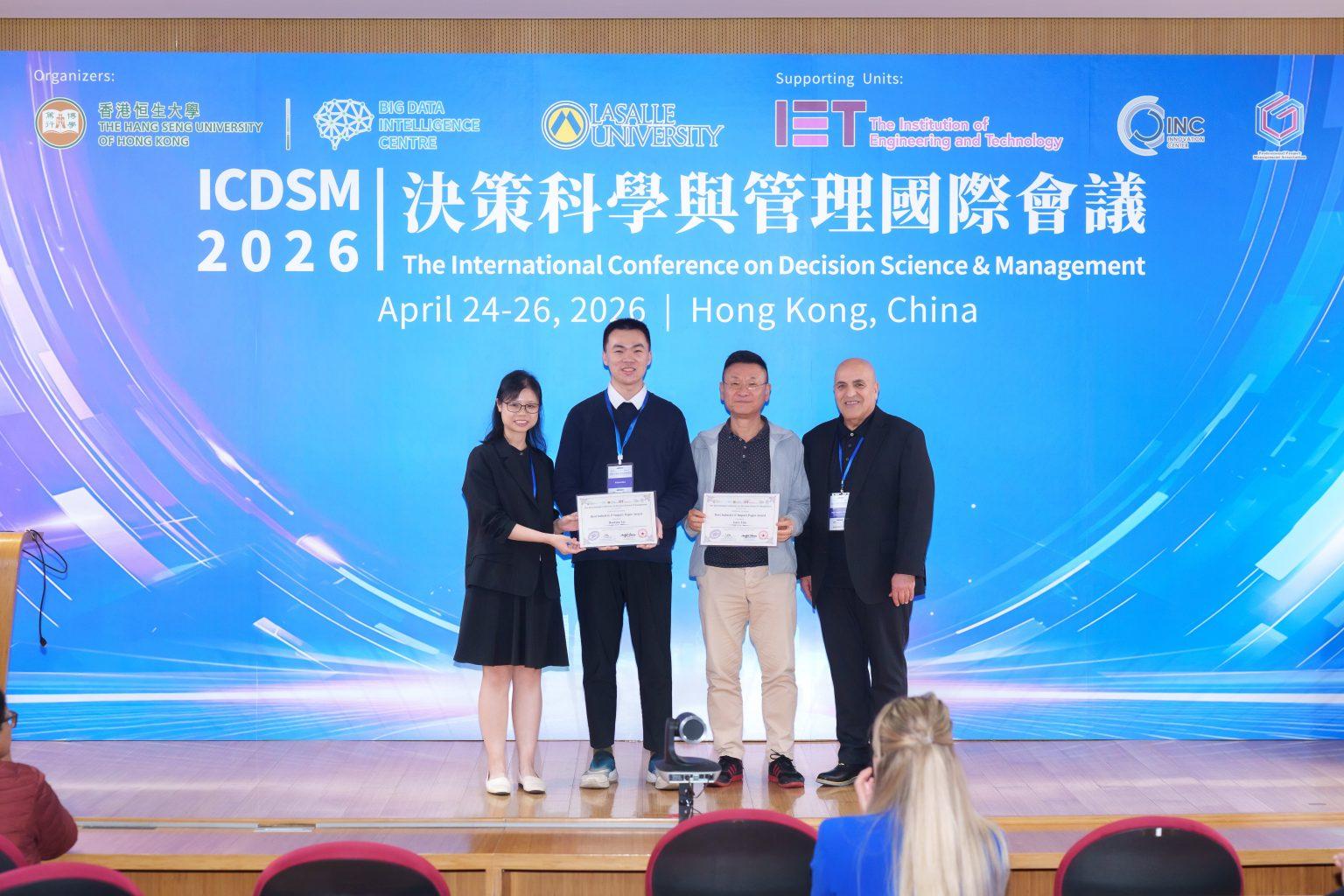 ICDSM 2026 award ceremony – Best Industry & Impact Paper Award